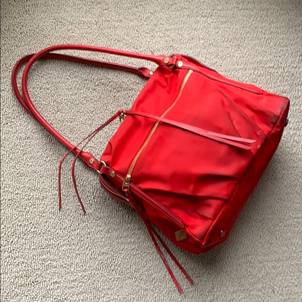 MZ WALLACE red nylon shoulder bag